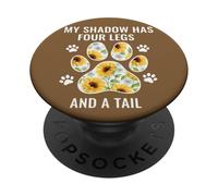 Mon Ombre a Quatre Pattes et Une Queue, Mon Chien, Maman Aime PopSockets PopGrip Adhésif