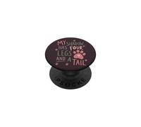 Mon Ombre, Qui Aime Les Chiens, a Quatre Pattes et Une Queue PopSockets PopGrip Adhésif