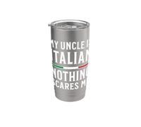 Mon oncle est italien, rien ne m'effraie Gobelet isotherme en acier inoxydable double paroi