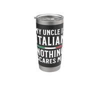 Mon oncle est italien, rien ne m'effraie Gobelet isotherme en acier inoxydable double paroi