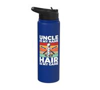 Mon oncle est mon nom Hair is my Game Barber Stainless Steel Insulated Water Bottle