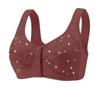 Mon panier Afficher l'impression, sous-vêtements minces grande taille, avant, sans fil, soutien-gorge de sport en dentelle, couvre-poitrine, grand soutien-gorge d'été tenue femme, Brique rouge., L