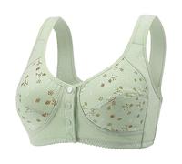 Mon panier Afficher l'impression, sous-vêtements minces grande taille, avant, sans fil, soutien-gorge de sport en dentelle, couvre-poitrine, grand soutien-gorge d'été tenue femme, Vert clair., 3XL