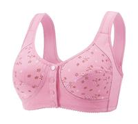 Mon panier Afficher l'impression, sous-vêtements minces grande taille, avant, sans fil, soutien-gorge de sport en dentelle, couvre-poitrine, grand soutien-gorge d'été tenue femme, Rose, XXL