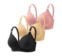 Mon panier Afficher Soutien-Gorge Femme avec Fermeture Avant Dentelle Florale Maintien Confortable T-shirt Bralette à Armatures Bralette Doux Sans Fil pour Le Quotidien Vêtements de Sport Femmes