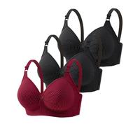 Mon panier Afficher Soutien-Gorge Femme avec Fermeture Avant Dentelle Florale Maintien Confortable T-shirt Bralette à Armatures Bralette Doux Sans Fil pour Le Quotidien Vêtements de Sport Femmes