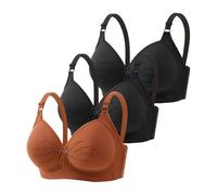 Mon panier Afficher Soutien-Gorge Femme avec Fermeture Devant Dentelle Florale Maintien Confortable T-shirt Bralette à Armatures Bralette Doux Sans Fil Quotidien Vêtements de Sport Femmes Ensemble