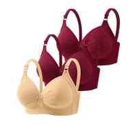 Mon panier Afficher Soutien-Gorge Femme avec Fermeture Devant Dentelle Florale Maintien Confortable T-shirt Bralette à Armatures Bralette Doux Sans Fil Quotidien Vêtements de Sport Femmes Ensemble