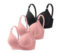 Mon panier Afficher Soutien-Gorge Femme avec Fermeture Devant Dentelle Florale Maintien Confortable T-shirt Bralette à Armatures Bralette Doux Sans Fil Quotidien Vêtements de Sport Femmes Ensemble