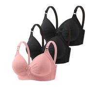 Mon panier Afficher Soutien-Gorge Femme avec Fermeture Devant Dentelle Florale Maintien Confortable T-shirt Bralette à Armatures Bralette Doux Sans Fil Quotidien Vêtements de Sport Femmes Ensemble