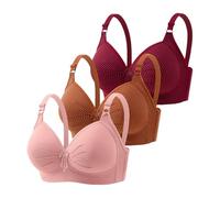 Mon panier Afficher Soutien-Gorge Femme avec Fermeture Devant Dentelle Florale Maintien Confortable T-shirt Bralette à Armatures Bralette Doux Sans Fil Quotidien Vêtements de Sport Femmes Ensemble