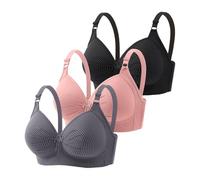 Mon panier Afficher Soutien-Gorge Femme avec Fermeture Devant Dentelle Florale Maintien Confortable T-shirt Bralette à Armatures Bralette Doux Sans Fil Quotidien Vêtements de Sport Femmes Ensemble