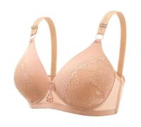 Mon panier annonce pour femmes, bretelles réglables, couverture complète, soutien-gorge confortable sans armature, soutien-gorge sans armatures, beige, M