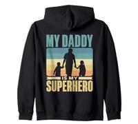 Mon Papa Est Mon Super-Héros Père Enfant Les Enfants Sweat à Capuche
