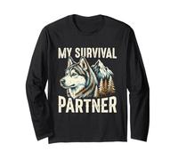 Mon Partenaire de Survie Husky Dog Mountain Wilderness Manche Longue