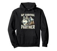 Mon Partenaire de Survie Husky Dog Mountain Wilderness Sweat à Capuche