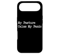 Mon pâturage Calme ma Panique | Santé mentale équestre Amusante Coque pour iPhone Air