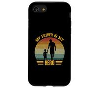 Mon père est Mon héros, Coucher de Soleil rétro, fête des pères Coque pour iPhone SE (2020) / 7/8