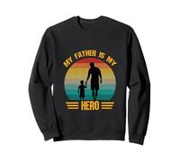 Mon père est Mon héros Rétro Vintage Fête des Pères pour Papa et Fils Sweatshirt