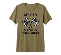 Mon père est Plus Rapide Que Le Tien Fils de Course Fille de T-Shirt Haut de Gamme
