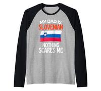 Mon père est slovène, rien ne m'effraie, papa drôle Manche Raglan