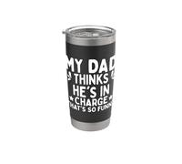 Mon père pense qu'il est aux commandes. C'est trop drôle Gobelet isotherme en acier inoxydable double paroi