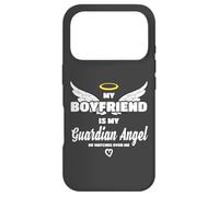 Mon Petit ami est Un Ange, il Veille sur Moi en mémoire Coque pour iPhone 17 Pro