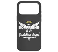 Mon Petit ami est Un Ange, il Veille sur Moi en mémoire Coque pour iPhone 17 Pro Max