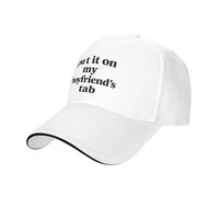 Mon Petit ami Lettre Noire Casquette de Baseball y2k Mignon Unisexe-Adolescents, Chapeau de Camionneur, soleilscreen Logo personnalisé, Sports de Plein air, Casquette Snapback
