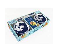 Mon Petit Chirashi Chat - Coffret Avec 2 Jolis Bols En Céramique, 2 Paires De Baguettes, 1 Petit Carnet De Recettes