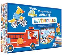 Maria Gabriela Gama – Mon petit coffret aimanté : Véhicules – 2 tableaux magnétiques, 45 aimants
