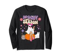 Mon Petit Fantome Sucre Douceur Spooky Chaton Citrouille Manche Longue