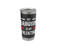 Mon petit-fils est ma Saint-Valentin pour grand-mère Gobelet isotherme en acier inoxydable double paroi
