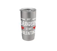 Mon petit-fils est ma Saint-Valentin pour grand-mère Gobelet isotherme en acier inoxydable double paroi