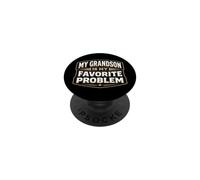Mon Petit-Fils est Mon problème préféré Grand-père drôle PopSockets PopGrip Adhésif
