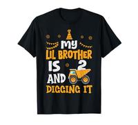 Mon Petit frère a 2 Ans, Boy Digger Construction T-Shirt
