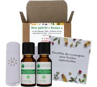 Mon Petit Kit Bureau avec 2 Huiles Essentielles et 1 Mini Diffuseur USB - Litsée Citronnée et Arbre à Thé - HEBBD - Idéal pour Tout Environnement de Travail - 2x10 ml - VOSHUILES