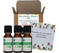 Mon Petit Kit Cuisine-3 Huiles Essentielles Bio-100% Pure Et Naturelle-Hebbd,Ecocert-Basilic,Mandarine Verte,Orange Douce-Usage Interne-3x10ml