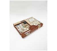 Mon Petit Kit Journaling - Coffret Avec Des Enveloppes, Un Joli Carnet Pointillé, 6 Jolis Tampons En Bois Et Leur Encrier, 10 Planches De Stickers, 60 Planches De Papiers