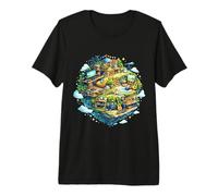 Mon Petit Monde Plein de Loisirs T-Shirt Haut de Gamme