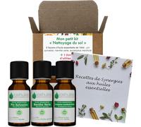 Mon Petit Nettoyage Du Sol - 3 Huiles Essentielles Bio - 100% Pure Et Naturelle - Hebbd, Ecocert - Pin Sylvestre, Menthe Verte, Eucalyptus Mentholé - Applications Diverses - 3x10ml