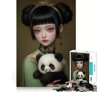 Mon Petit Panda Puzzle de 1000 pièces pour Adolescents Jouet Intelligent et Amusant Découpe Nette Objet de Collection (50x75cm)