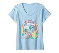 Mon Petit Poney Classic Ponies with Logo T-Shirt avec Col en V