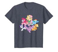 Mon Petit Poney, Les poneys Ensemble T-Shirt, Enfant, Bleu Chiné, 4 Ans