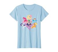 Mon Petit Poney, Les poneys Ensemble T-Shirt, Femme, Bleu Céleste, M