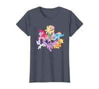 Mon Petit Poney, Les poneys Ensemble T-Shirt, Femme, Bleu Chiné, L