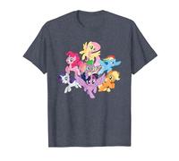 Mon Petit Poney, Les poneys Ensemble T-Shirt, Homme, Bleu Chiné, M