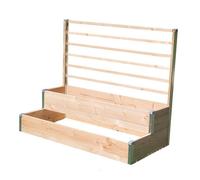 MON PETIT POTAGER-Bac de jardinage à 2 étages en bois avec treillis Mon Petit Potager gamme Design - 125 x 60 x 100 cm