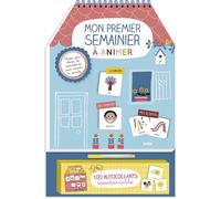 Mon petit semainier à animer Avec des stickers et 1 stylo - Maryse Guittet - Auzou Philippe Eds - relié - Document jeunesse dès 3 ans