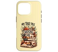 Mon Pile de Livres à Lire Me Juge Design Humoristique Coque pour iPhone 16 Pro